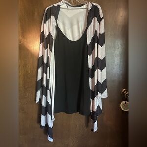 Black and White Chevron Cardigan